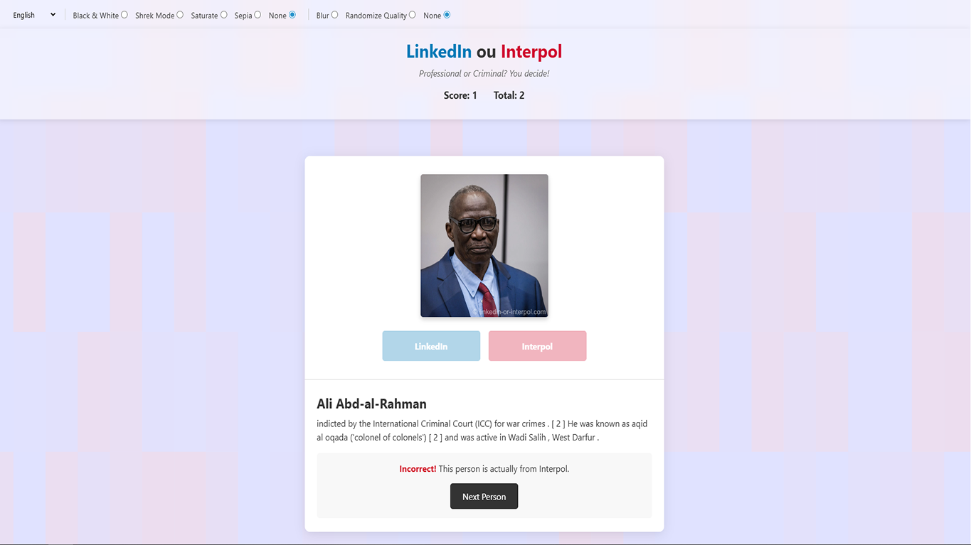 Linkedin or Interpol