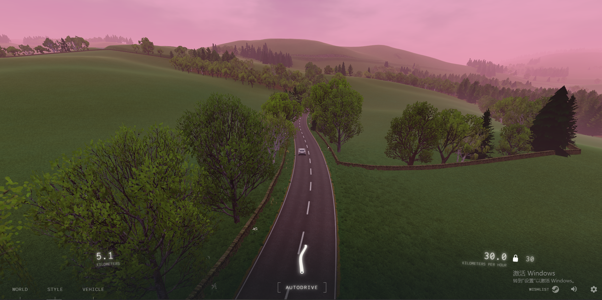Slow Roads.io game
