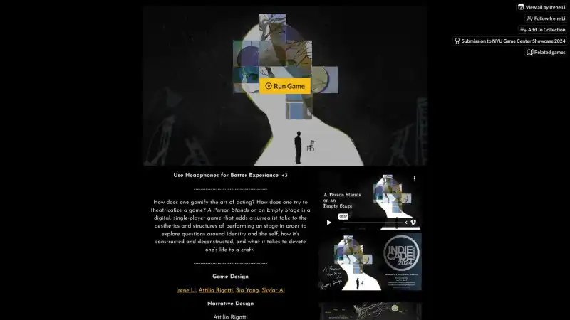 A Person Stands on an Empty Stage