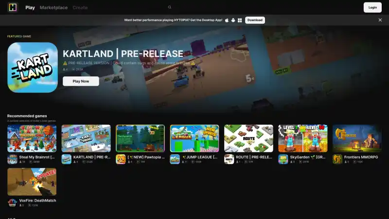 HYTOPIA Game List