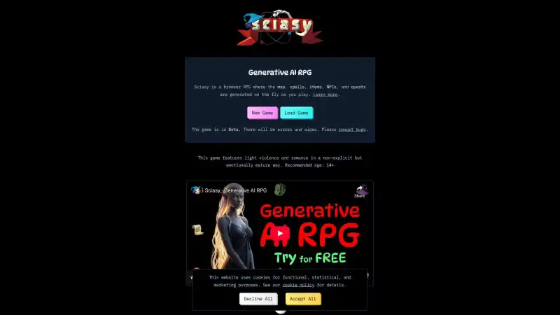 Sciasy - AI RPG Game