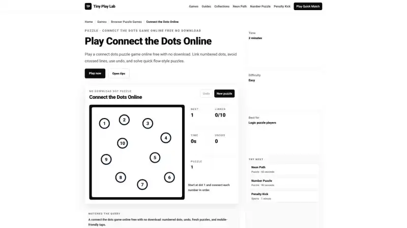 Connect the Dots Puzzle Game Online Free No Download