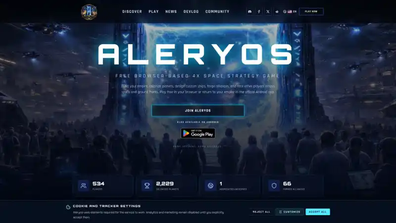 Aleryos - Free Browser-Based Space Strategy Game
