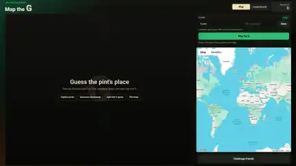 Map the G | Guinness GeoGuessr-style pint guessing game