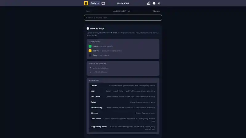 Moviexto - Daily Movie Guessing Game