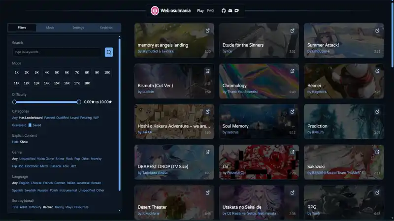 Web osu!mania