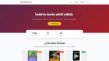 OyunFon - &Uuml;cretsiz Oyun Kodları ve Hediye Kartları