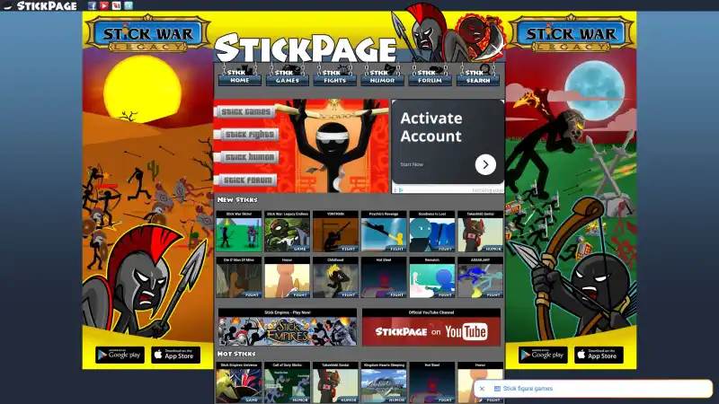Stick Page