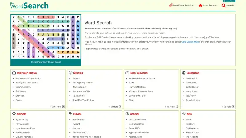 Word Search Puzzles