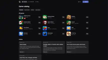 Arcajoy: Browser Games, Solitaire and Puzzles
