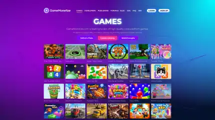 GameMonetize.com: Game distribution HTML5 Games for Websites