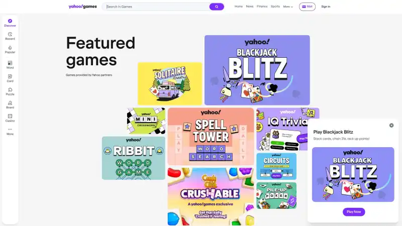 Play Free Games Online | No Downloads | Yahoo! Games