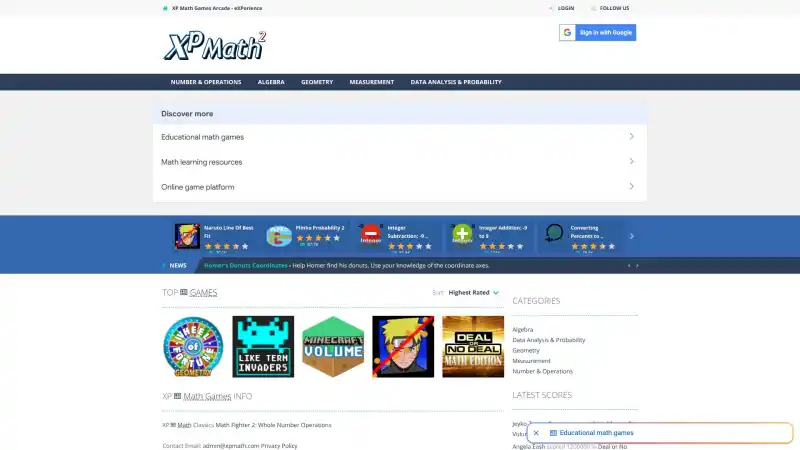 XP Math Games