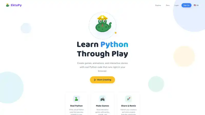 EktuPy - Learn Python Through Games