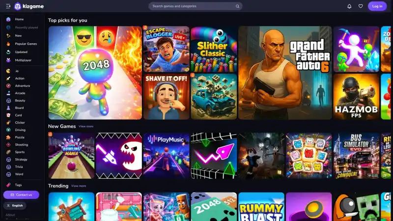 Free Online Games on KizGame