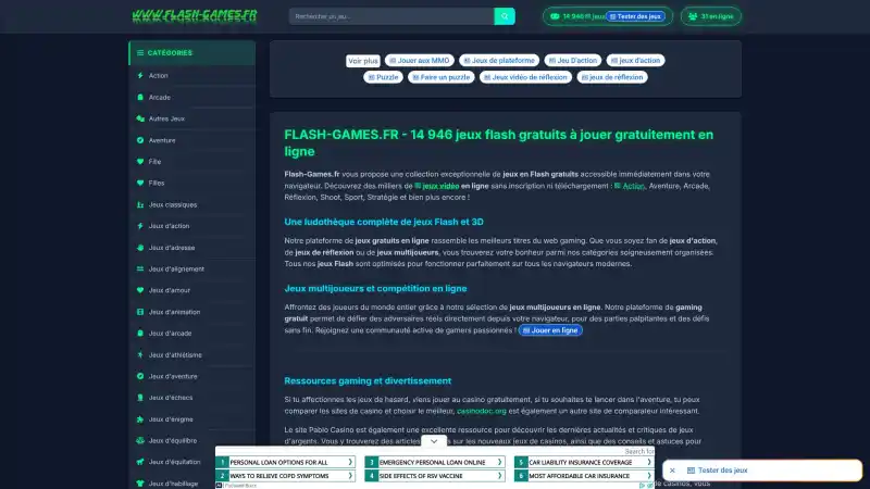 FLASH GAMES - Jouez &agrave; 14 946 jeux vid&eacute;os gratuits
