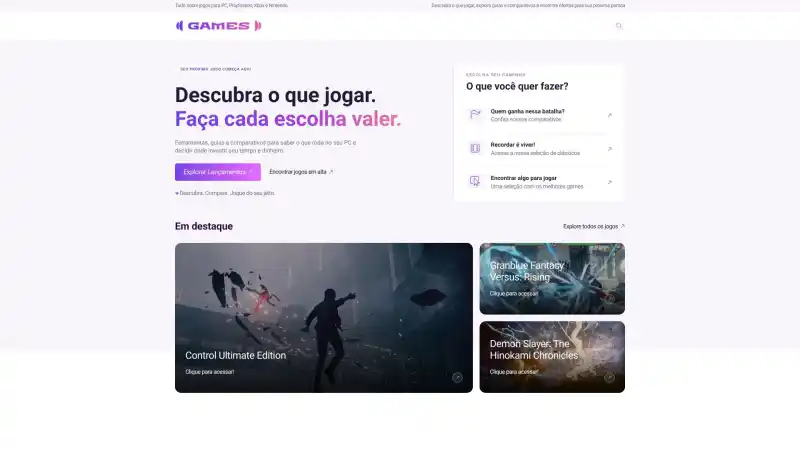 In&iacute;cio - Games