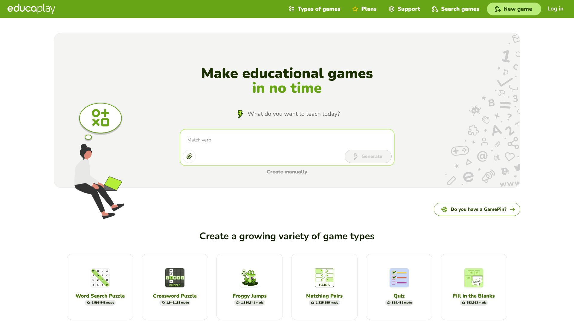 Free educational games generator | Educaplay